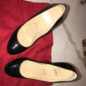 Christian Louboutin Black Patent Leather Pumps
